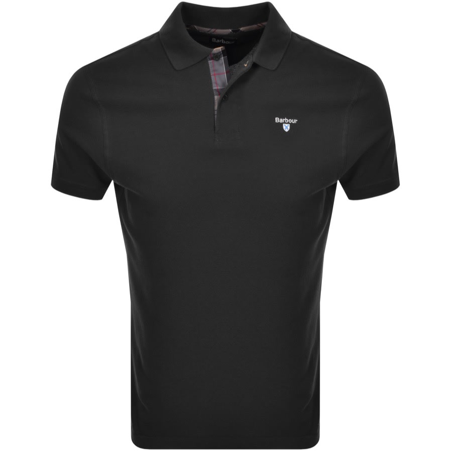Alternative Image for ProductBarbour Pique Polo T Shirt Black1